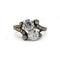 Bague 55.5 Toi & Moi - Bague en or jaune, argent et diamants 58 Facettes 260133R