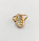 Bague 53 Bague cible Art déco en or 18k, platine, diamants et rubis 58 Facettes A07265
