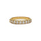 Bague 56 Demi-alliance - Bague en or jaune et diamants 58 Facettes 260132R