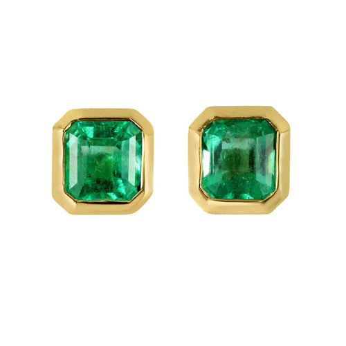 Boucles d'oreilles AITCHES - Boucles d’oreilles Asscher en or 18K et émeraudes 58 Facettes GER1051YG