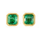 Boucles d'oreilles AITCHES - Boucles d’oreilles Asscher en or 18K et émeraudes 58 Facettes GER1051YG