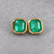 Boucles d'oreilles AITCHES - Boucles d’oreilles Asscher en or 18K et émeraudes 58 Facettes GER1051YG