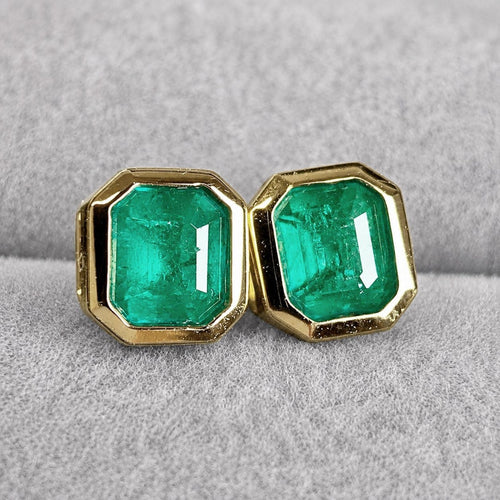 Boucles d'oreilles AITCHES - Boucles d’oreilles Asscher en or 18K et émeraudes 58 Facettes GER1051YG