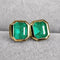 Boucles d'oreilles AITCHES - Boucles d’oreilles Asscher en or 18K et émeraudes 58 Facettes GER1051YG