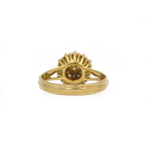 Bague 56 Bague marguerite en or jaune et diamants 58 Facettes 260138R
