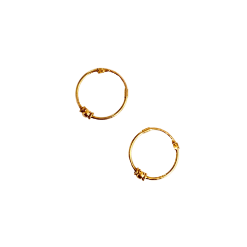 Boucles d'oreilles Boucles d'oreilles créoles en or jaune 58 Facettes