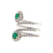 Bague 53 Bague contrarié en or blanc, émeraudes et diamants 58 Facettes G3952