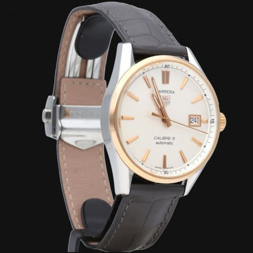 Montre TAG Heuer Carrera - Montre Calibre 5 en acier 58 Facettes MT46540