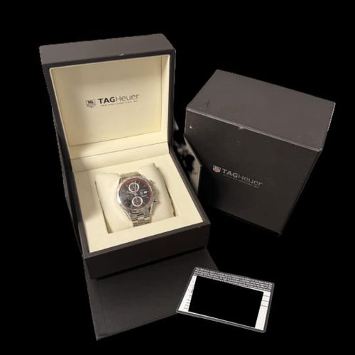 Montre TAG Heuer Carrera - Montre Calibre 16 chronographe en acier 58 Facettes MT46527