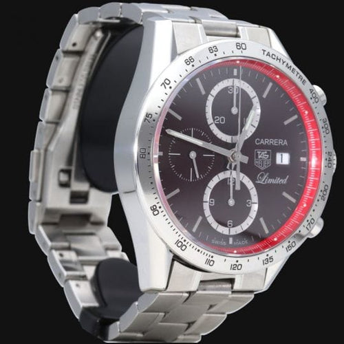 Montre TAG Heuer Carrera - Montre Calibre 16 chronographe en acier 58 Facettes MT46527