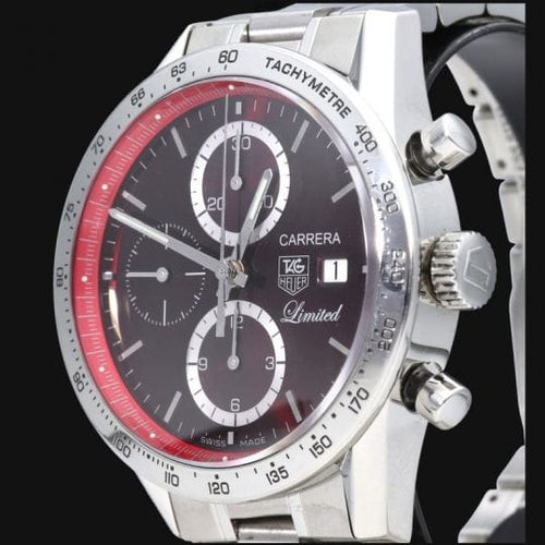Montre TAG Heuer Carrera - Montre Calibre 16 chronographe en acier 58 Facettes MT46527