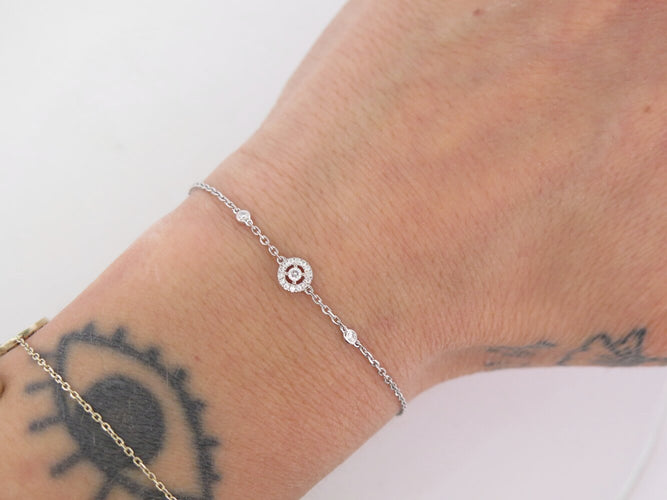 Bracelet Messika Joy XS - Bracelet en or blanc 18k et diamants 58 Facettes 274723