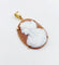 Pendentif Pendentif vintage en or 18k avec camée sur coquillage 58 Facettes A07230