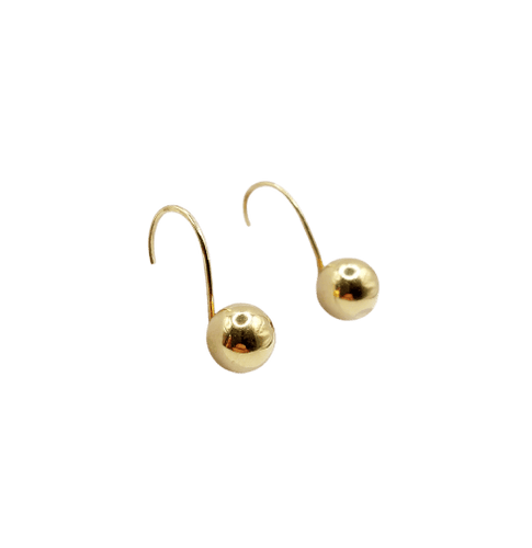 Boucles d'oreilles Dormeuses vintage en or 18k boule 58 Facettes A07236