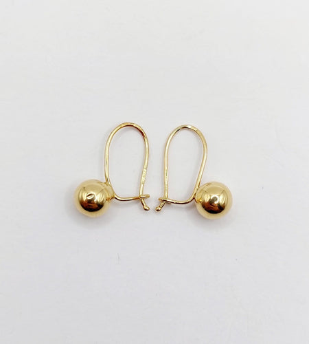 Boucles d'oreilles Dormeuses vintage en or 18k boule 58 Facettes A07236