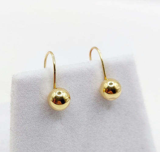 Boucles d'oreilles Dormeuses vintage en or 18k boule 58 Facettes A07236
