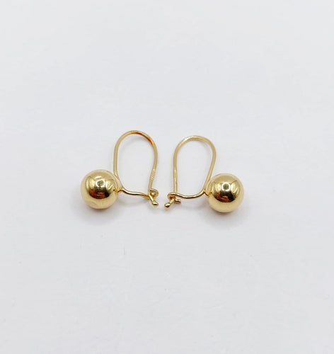 Boucles d'oreilles Dormeuses vintage en or 18k boule 58 Facettes A07236
