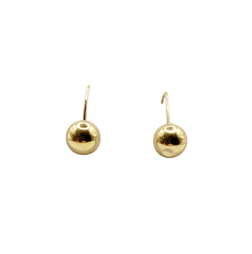 Boucles d'oreilles Dormeuses vintage en or 18k boule 58 Facettes A07236
