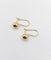 Boucles d'oreilles Dormeuses vintage en or 18k boule 58 Facettes A07236