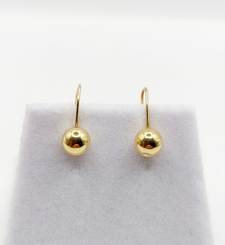 Boucles d'oreilles Dormeuses vintage en or 18k boule 58 Facettes A07236
