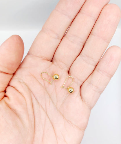 Boucles d'oreilles Dormeuses vintage en or 18k boule 58 Facettes A07236