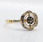 Bague 59 Bague Art déco fleur ciselée en or 18k 58 Facettes A07237
