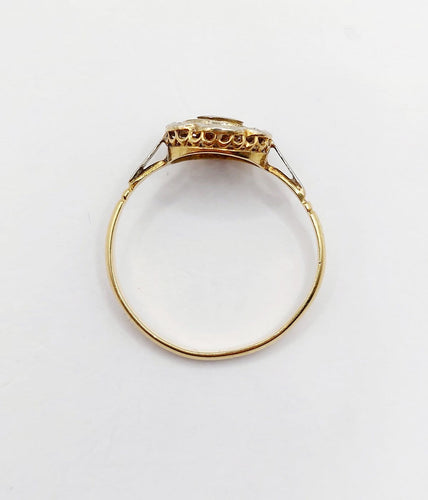 Bague 59 Bague Art déco fleur ciselée en or 18k 58 Facettes A07237