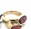 Bague en or jaune avec diamants et grenats 58 Facettes 364/26 C 175/26