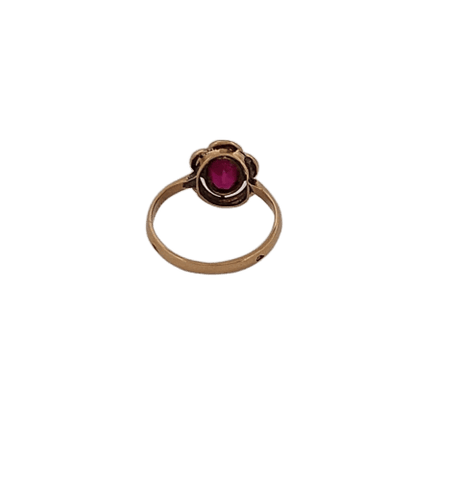 Bague en or jaune et rubis