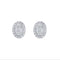 Boucles d'oreilles Boucles d'oreilles ovales en or blanc 18 carats et diamants 58 Facettes GER1400WG