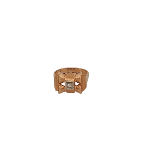 Tank - Bague en or jaune et diamant