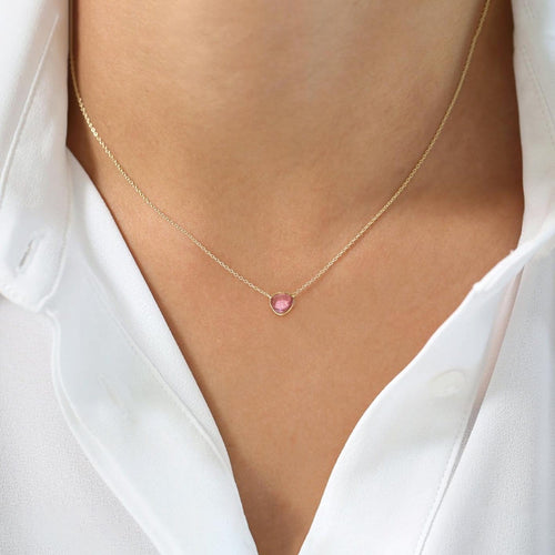 Collier Aitches Love More - Collier en or 18K et saphir rose 58 Facettes GPD1085CP