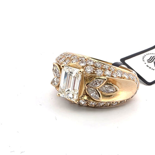 Bague 54 Bague en or jaune 18 ct et diamants 58 Facettes 294/26 S