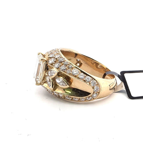 Bague 54 Bague en or jaune 18 ct et diamants 58 Facettes 294/26 S