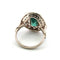Bague 55 Bague en or jaune 18 ct avec émeraude et diamants 58 Facettes 139/26 C