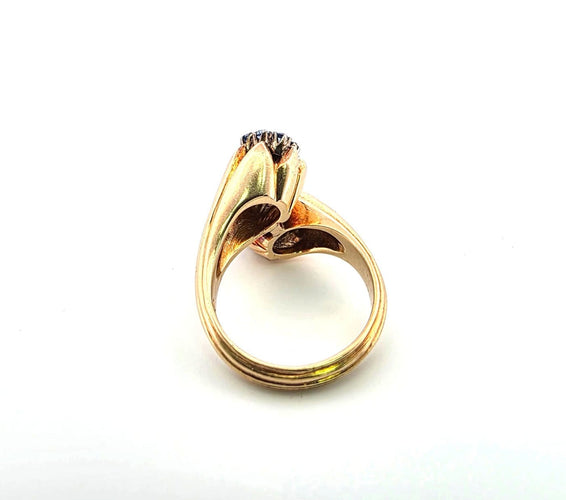 Bague 54 Bague en or jaune 18 ct, diamants et saphirs 58 Facettes 363/26 C 174 26