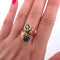 Bague 54 Bague en or jaune 18 ct, diamants et saphirs 58 Facettes 363/26 C 174 26