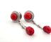 Boucles d'oreilles Boucles d'oreilles en or blanc, corail et diamants 58 Facettes A 328 OC