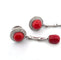 Boucles d'oreilles Boucles d'oreilles en or blanc, corail et diamants 58 Facettes A 328 OC