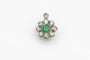 Pendentif Pendentif fleur en or jaune, argent, émeraude et diamants 58 Facettes 12197