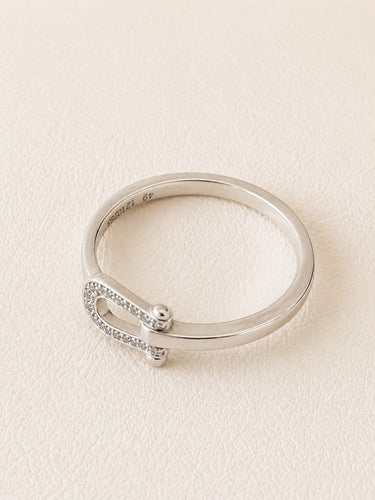 Bague 49 FRED Force 10 - Bague petit modèle en or blanc et diamants 58 Facettes WC-2026-2182
