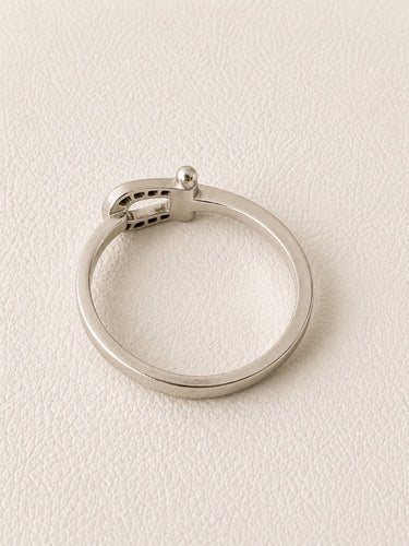 Bague 49 FRED Force 10 - Bague petit modèle en or blanc et diamants 58 Facettes WC-2026-2182