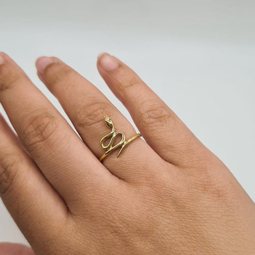 Bague 51 Bague serpent en or jaune 18 carats 58 Facettes #BT