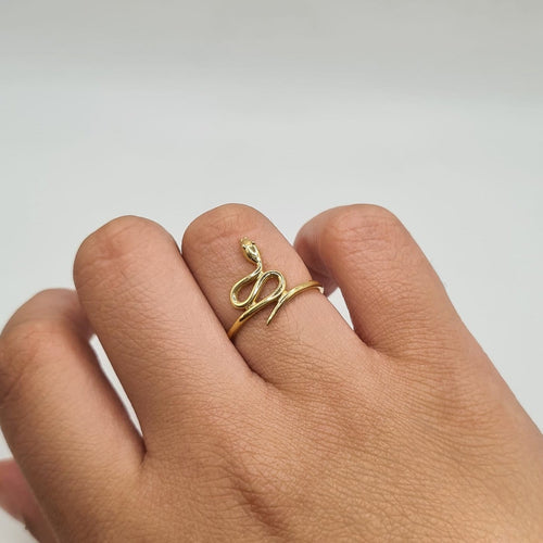 Bague 51 Bague serpent en or jaune 18 carats 58 Facettes #BT