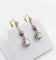 Boucles d'oreilles Dormeuses antiques en or 18k, platine et diamants taille ancienne 58 Facettes A07245