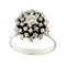 Bague 54 Bague fleur en or blanc et diamants 58 Facettes 39574