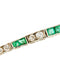 Bracelet Art déco - Bracelet en or blanc avec émeraudes et diamants 58 Facettes 39524