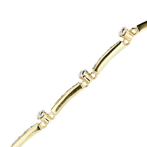 Bracelet Art déco - Bracelet en or jaune et blanc, saphirs et diamants 58 Facettes 39520
