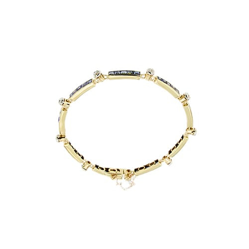 Bracelet Art déco - Bracelet en or jaune et blanc, saphirs et diamants 58 Facettes 39520