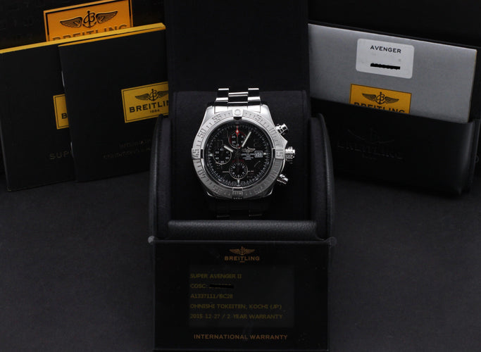 Montre Breitling Super Avenger II - Montre A13371 acier 58 Facettes BTL/AVG/048